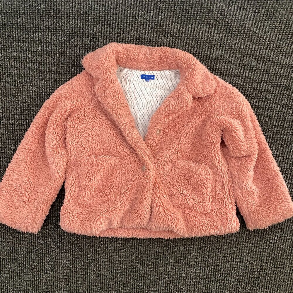 Fun Pink Fluffy MAISON ME Brand Girls Jacket / Great Condition, Size Girls 12Y